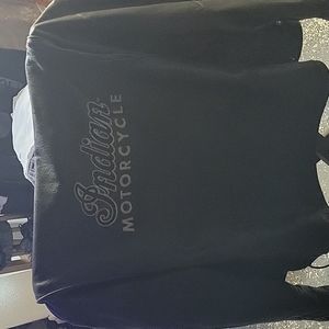 Indian Motorcycle Black Leather Embroidered Jacket